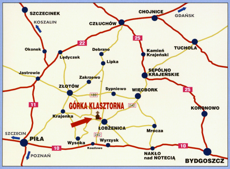 Mapka dojazdu do Grki Klsztornej
